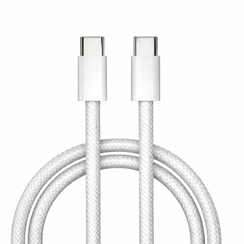 Câble USB-C vers USB-C Tressé Ultra Résistant 1m – Charge Rapide PD pour iPhone 17, 16, 15 et iPhone air/Pro/Pro Max, Samsung, Tablettes et PC – Renforcé Anti-Casse; PowerNova.fr