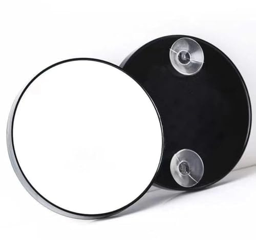 Espejo de aumento 10X-20X, espejo de maquillaje redondo con ventosa de alta definición, espejo portátil sin taladrar para afeitado en el baño, cuidado de la piel facial, aseo de cejas y maquillaje de