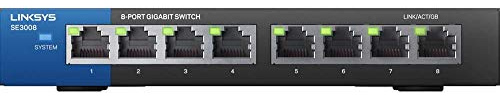 Linksys SE3008 Switch di Rete No gestito Gigabit Ethernet (10/100/1000) Nero