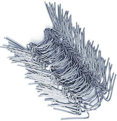 Deuba Clip Fissaggio per Serre Morsetti Antiruggine Kit 50 Pezzi in Acciaio Accessori per Protezione Piante Giardino
