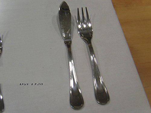 Sambonet Contour Set x 6 Fischmesser und 6 Fischgabeln