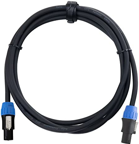 Pronomic pro-line BOXSP4-2.5 Lautsprecherkabel 4x 2,5 mm² - Professionelles Boxenkabel für DJ & PA - Länge: 2,5 m - Stecker: 4-Pol Speakon-kompatibel - Spannzangen-Zugentlastung - Schwarz