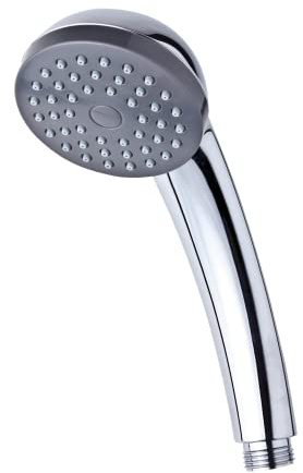 Blue Canyon Alpha Single Mode Shower Head, High-Pressure Water Flow, Premium Plastic Shower Head for Bath with Anti-Blocking Nozzles, Universal Shower Spray, Easy to Install and Clean (Chrome)