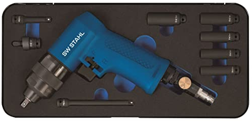 SW-Stahl S3224 Druckluft-Schlagschrauber Set I 1/4 Zoll I 9-teilig I Speziell für Glühkerzen I Druckluftschrauber für Reifenwechsel