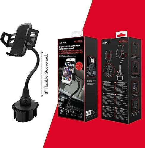 Macally MCUP2XL Verstellbare Autohalterung für iPhone, Smartphone und Mobiltelefon - 20 cm