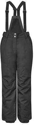 Killtec Gandara Jr Pantalón de esquí/pantalón Funcional con Cremallera, protección contra la Nieve y protección de los Bordes, Niñas, Negro, 152