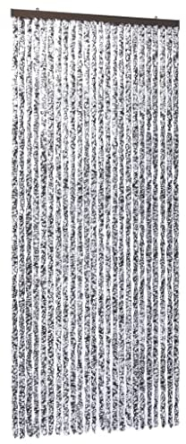 vidaXL Flauschvorhang Türvorhang Fadenvorhang Vorhang Tür Camping Insektenschutz Fliegenschutz Wohnwagen Wohnmobil Chenille 100x220cm Braun Beige