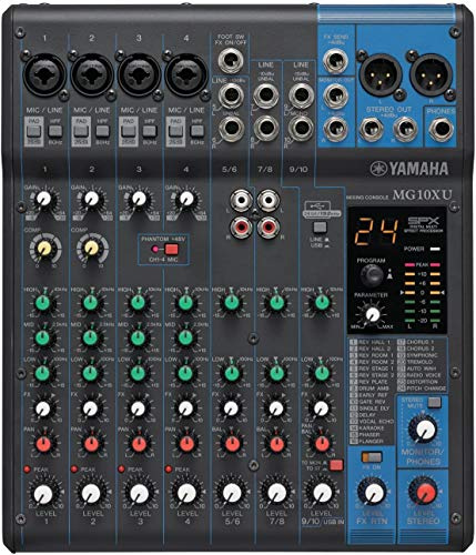 YAMAHA Consola de mezcla de 10 canales MG10XU, ZT82750