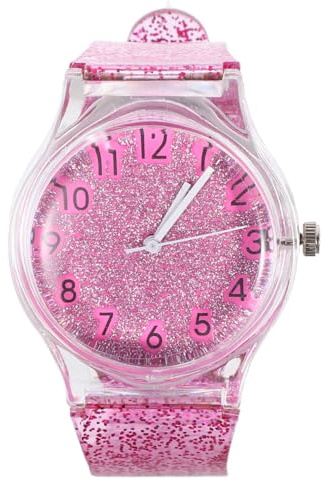 Hemobllo Montre À Quartz pour Enfant Montre-Bracelet Colorée Et Brillante Bracelet Réglable Décoration De Poignet Créative Cadeau pour Fille Et Garçon 23.00 Cm