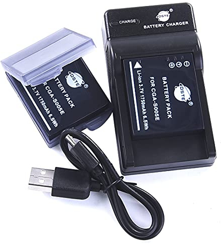 DSTE CGR-S005E CGA-S005A DMW-BCC12 Li-ION - Batería y cargador USB para Panasonic Digital R30 R40 R3 R4 R5 FUJIFILM FINEPIX F20 Leica C-LUX1 D-LUX3