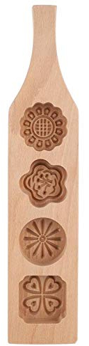 Mond-Kuchenform, Runde Form, Holz-Gebäckform, Mondkuchen-Backform für Heiße Schokolade, Bombenkuppel, Mousse, Wüstenkuchen, Dekorationswerkzeug, Backen, DIY-Formen-Set(Nr. 2 Blumen-Vierfachform)