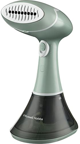 Russell Hobbs Ferro da Stiro Verticale Portatile [senza asse da stiro] (1600W, 22g/min Vapore, Riscaldamento Rapido, Spazzola Pelucchi) da viaggio, Essential 25592-56