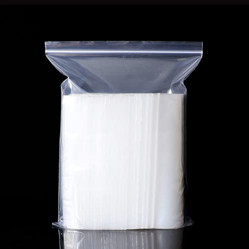 100 Bustine Trasparenti Richiudibili, Sacchetti Alimenti Richiudibili, Bustine Ermetiche Piccole,Sacchetti Plastica Trasparente con Zip Alimenti Ispessimento e Resistente 16x24cm