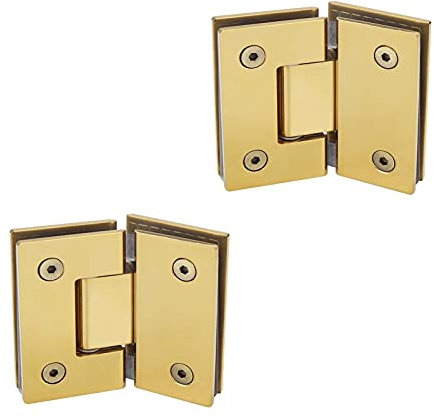 Scharniere für rahmenlose Duschtüren, Robuste Dusch-Glastürscharnier-Torklemme, 2 Glastürscharniere, 180-Grad-Duschtürscharnier, schwere Glastür, Schrank, Vitrine, Tür, Ersatzteile, 304 Edelstahl, 8–1