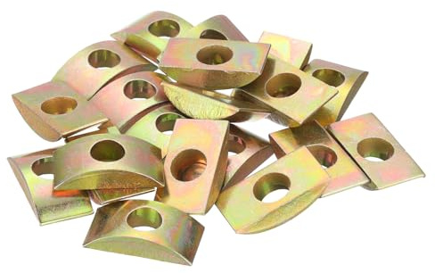 QUARKZMAN Mezza Luna Dadi, 20pz M8 Mezza Luna Dadi Rondelle Ferro Pieno Mezza Luna Blocco Rondella Distanziatore Connettore Hardware Raccordi Bronzo