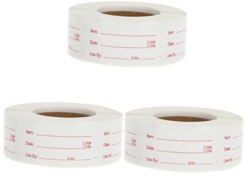 iplusmile 3rolls Food Labels Containers Lunch Box Storage Removable Pantry Canning Jars Stickers