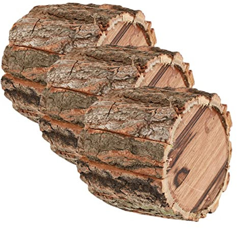 Ciieeo 3stücke Natürliches Pflanzgefäß Aus Baumstämmen Blumentopf Aus Holz Blumentopf Aus Rinde Pflanzgefäß Für Einheimische Blumen Im Landhausstil Aus Rinde Mit Natürlichem Geschmack