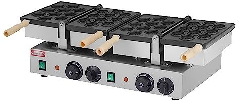 WOTZOV Macchina per Waffle elettrica per Uova Commerciale, Macchina per Waffle a Forma di Noce da 2800 W, con Piastre antiaderenti e Timer, Temperatura Regolabile, per Waffle, p