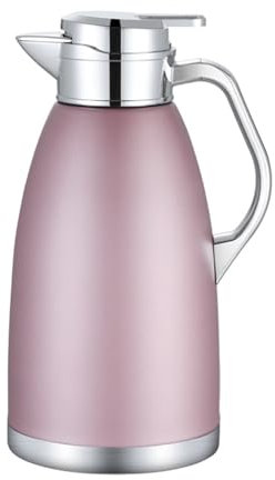 MAMAO 2.3L Vuoto Roman Pot Antipolvere Acqua Calda Pentola Grande capacità Hotel Ufficio Thermos Casa Isolamento Pentola Thermos Acciaio Inossidabile Doppio Strato Isolamento Thermos Pink