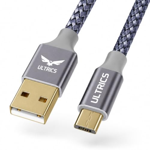 USB to Micro USB Cable 1M (2 Pack), Android Charger Cable, Nylon Braided Fast Charging Cable, Micro USB Data Sync Cord Compatible with Samsung Galaxy S7 S6 S5 J3 J5 J7, Huawei, LG, Kindle, PS4, Xbox