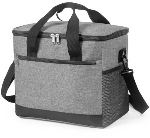 YOOHBERRYS Borsa Termica, 18 Litri Borse Termiche, Borsa Frigo Media con Fionda 8H Freddo Borsa Pranzo Grande per Picnic, Shopping e Viaggi (18 Litri)