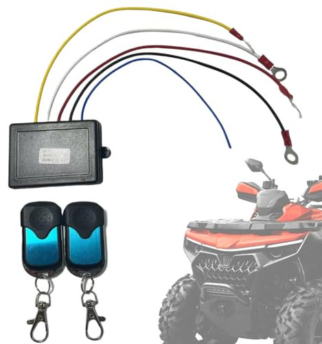 Kit telecomando per argano senza fili | Carre per argano fuoristrada automobilistico, telecomando per verricello senza fili per auto 12V 24V telecomando elettrico, kit di controllo argano