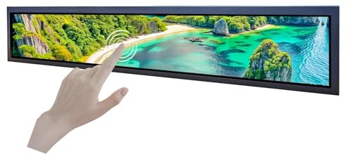 VSDISPLAY Monitor LCD touch a barra allungata da 24 pollici 1920x360 | supporto riproduzione automatica,Video Autocopia,e scheda Android 11