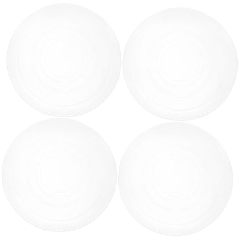 Abaodam 4 bandejas de plástico transparente para macetas, platillo redondo duradero para plantas en maceta, bandeja de goteo para jardinería interior y exterior, para uso doméstico y de oficina