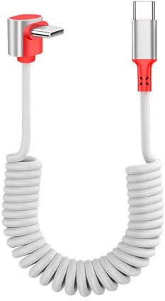 YUNNIAN Câble À Forte Vitesse Enroulé Deux Extrémités USB C Mécanisme Ressort Réversible Antioverheating Aluminium Boîtier Rétractables Rétractables Organisateurs Câbles USB C