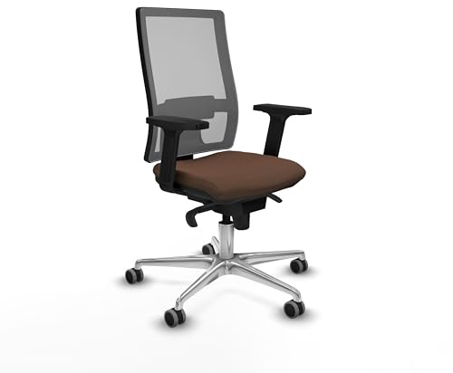 Piqueras y Crespo - Sedia da cassiere ergonomica con gambe 2D, meccanismo sincrono a 5 vie, schienale regolabile e supporto lombare 1D per la casa