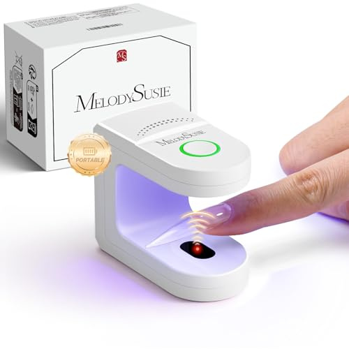 MelodySusie Mini UV Lampe für Gelnägel, P-ART04G Akku Nageltrockner | Wiederaufladbar, 30s/60s Timer, Tragbar und Mini, Kabelloses für Reisen & Nachbessern für Nagelextension & Nail Art Design