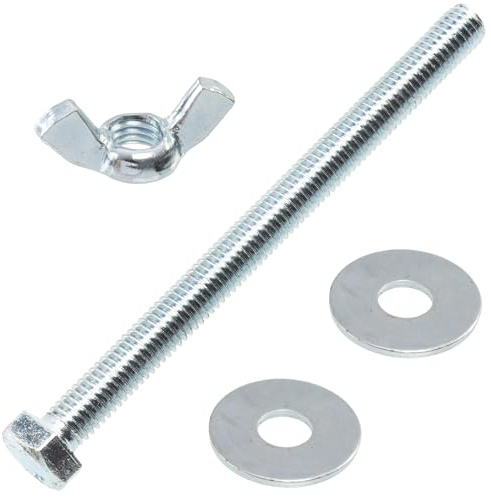 AERZETIX - Kit ensemble de 10 écrous papillons à oreilles M8 + 20 rondelles plates larges pour vis M8 + 10 boulons M8x100 mm à tête hexagonale - en acier