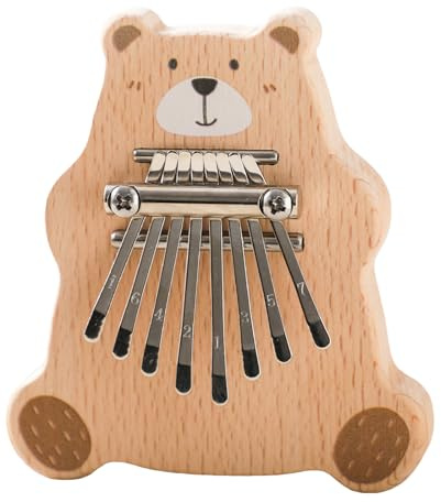 Petit piano à pouce à 7 touches - Instrument de musique pour enfants, adultes et débutants - Cadeau de musique en bois