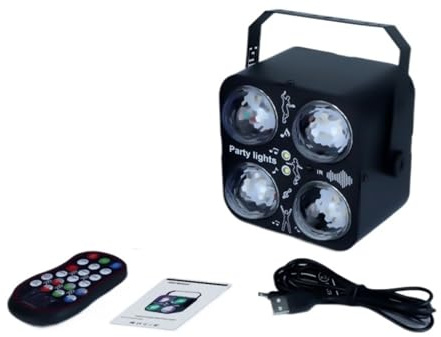 Lampada da discoteca a LED RGB con luce rotante for DJ, strobo, for feste, club, spettacoli, con controllo remoto, regalo for auto da ballo magica,Efficienza Energetica