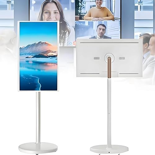 GIZMIT Téléviseur Portable Intelligent FHD 32 Pouces, écran Tactile sans Fil 1080p, Batterie intégrée, Tablette Tactile Intelligente, Webcam 12 MP, Grand écran IPS avec télécommande D-4+64G