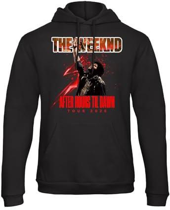 Bughyprint Felpa con Cappuccio Uomo The Weeknd After Hours TIL Dawn Tour 2025 2026 Milano Stadio San SIRO
