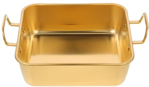 SMASOLO Moule à Gâteau Carré 15 CM en Acier Inoxydable Doré Antiadhésif Plateau Multifonction pour Tiramisu Cuisson et Service Compatible Four et Lave-Vaisselle