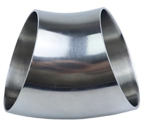 40 mm x 1,5 mm Außendurchmesser, Stumpfschweißung, 45-Grad-Kniestück, Rohrbogen, geschweißtes Rohr Edelstahl SS304