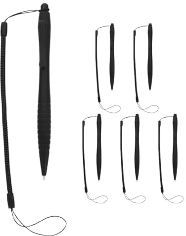 HEATSHAKING 6 Penne Stilo Resistive con Guinzaglio Elastico Anti-Smarrimento e Cordino per Tablet Penna Stilo con Input Preciso per Touch Screen Resistivi Accessorio Portapenne Leggero per