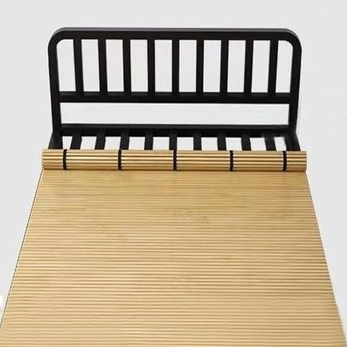 Somier de listones de bambú, marco de cama de madera personalizable con listones enrollables para dormir de verano, almohadilla de cama fresca