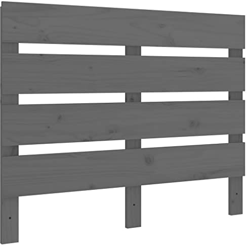 Qnhdfrt Graues Kopfteil 100x80 cm aus Massiv Kiefer Lattendesign Kopfteil Bett Modernes Headboard Rückwand Schlafzimmer für 100 cm breite Betten