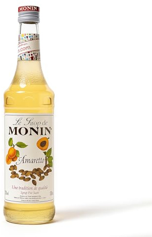 MONIN Sirop de Amaretto pour Cocktail et Cocktail sans Alcool - Arômes Naturels - 70cl