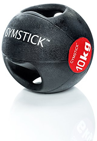 Gymstick Medizinball mit Griffen, ø 25 cm, 10 kg (farblich sortiert)