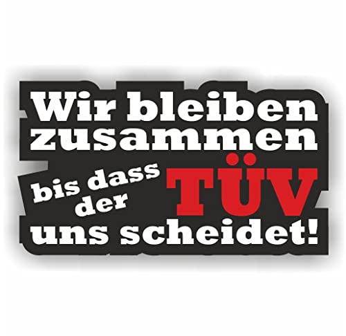 folien-zentrum - Bis der TÜV 12 x 6,5 cm - hochwertiger Aufkleber Auto Tuning - OEM & JDM Auto Sticker - Lustige Aufkleber für Auto - Stickerbomb - Autoaufkleber - Made in Germany (1)