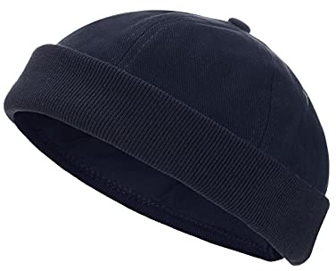 modAS Segler Cap Seemannsmütze – Docker Mütze Docker-Cap aus Baumwolle in Marine