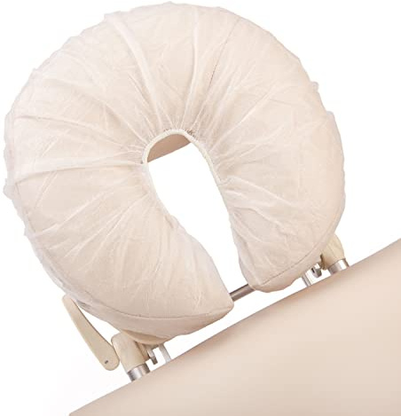 WellTouch Einweg-Kopfstützenbezug Set (5 x 100 Stück) | Einwegauflage in Hörnchenform | Bezug mit Rundum-Gummizug | Professioneller Hygiene-Bezug für Kopfstütze von Massage- & Kosmetikliege