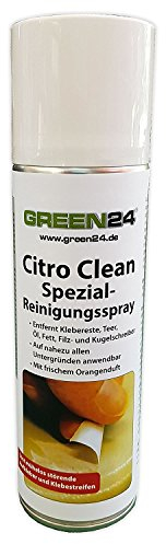 GREEN24 Citro Clean Spezial Reinigungsspray 300ml - Profi Aufkleber-Entferner und Klebereste-Entferner Klebstoffentferner Teer-Entferner, Entfernung von Kleber, Tinte, Tusche, Öl, Fett, Ruß, Teer
