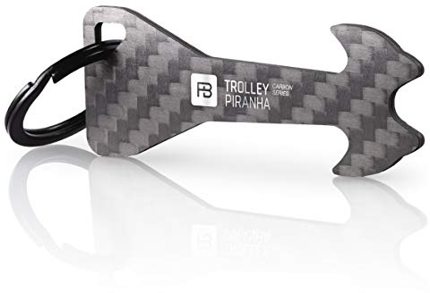 FABACH - Débloqueur de caddie - Piranha - en carbone incassable - porte-clés caddie - jeton de chariots de courses - désolveur de panier amovible, ne se bloque pas dans la serrure de dépôt