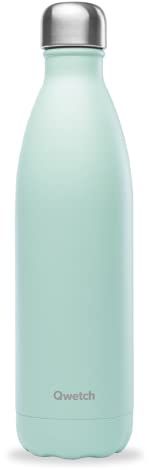 Qwetch - Bouteille Isotherme Originals Vert Pastel 750ml - 24h Froid et 12h Chaud - Etanche & Réutilisable - Gourde inox isotherme pour Sport, Voyage, Bureau, Randonnée
