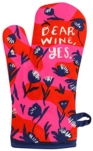 Blue Q Funny Oven Mitt ~ Dear Wine, Yes. Super-Insulated Quilting, Comfy, Natural-Fitting Shape, 100% Cotton.